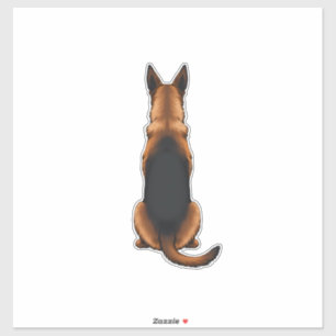 Illustration eines alten Deutschen Schäferhunds vo Aufkleber