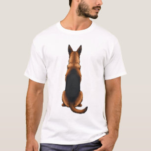 Illustration eines alten Deutschen Schäferhunds vo T-Shirt