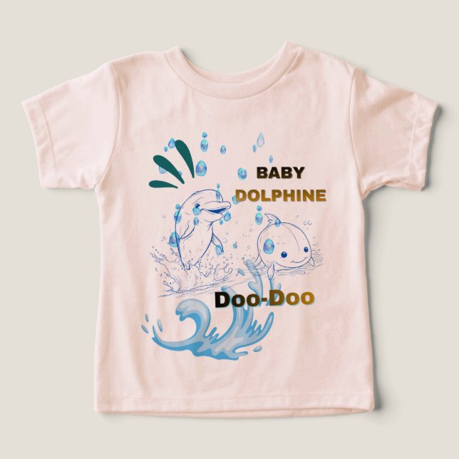 Illustration eines aquatischen Delfins (Design Vorderseite)