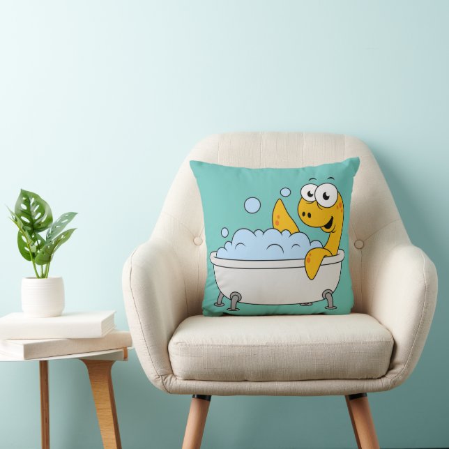 Illustration eines Badesauges Ness Monster. Kissen (Stuhl )