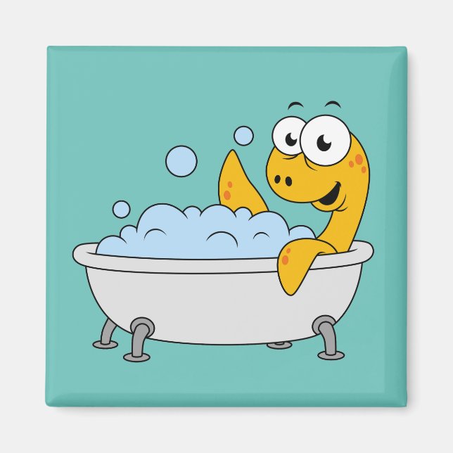 Illustration eines Badesauges Ness Monster. Magnet (Vorne)