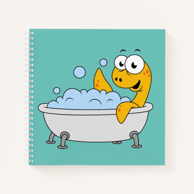 Illustration eines Badesauges Ness Monster. Notizbuch (Vorderseite)