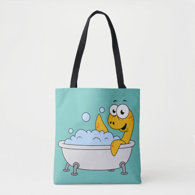 Illustration eines Badesauges Ness Monster. Tasche (Vorderseite)