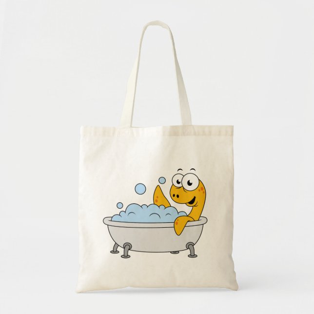 Illustration eines Badesauges Ness Monster. Tragetasche (Vorne)