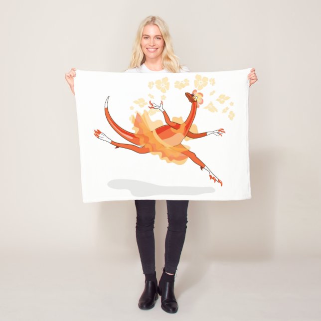 Illustration eines Ballerina TanzRaptors. 2 Fleecedecke (Beispiel)