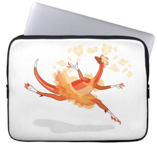 Illustration eines Ballerina TanzRaptors. 2 Laptopschutzhülle