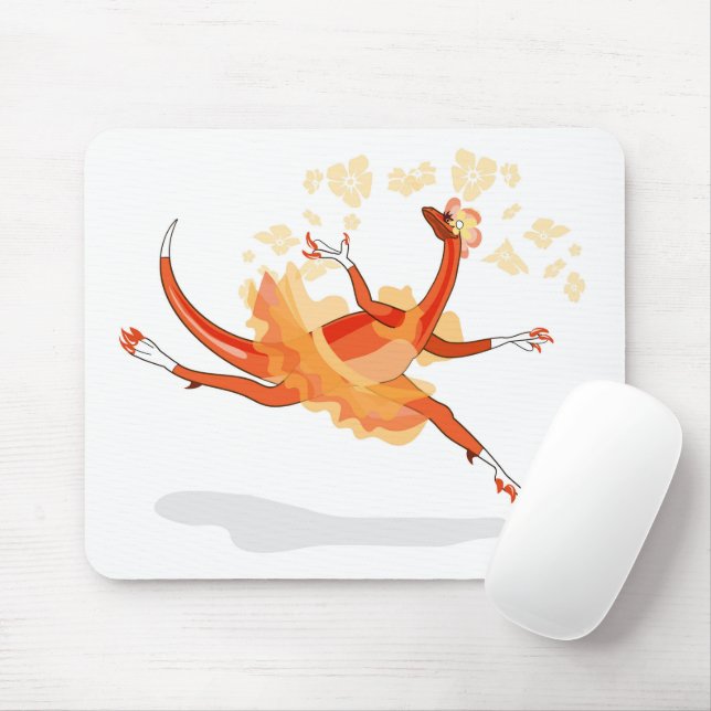Illustration eines Ballerina TanzRaptors. 2 Mousepad (Mit Mouse)
