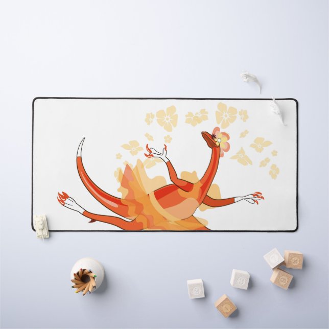 Illustration eines Ballerina TanzRaptors. 2 Schreibtischunterlage (Kindertisch)