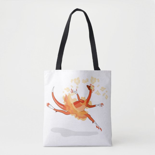 Illustration eines Ballerina TanzRaptors. 2 Tasche (Vorderseite)