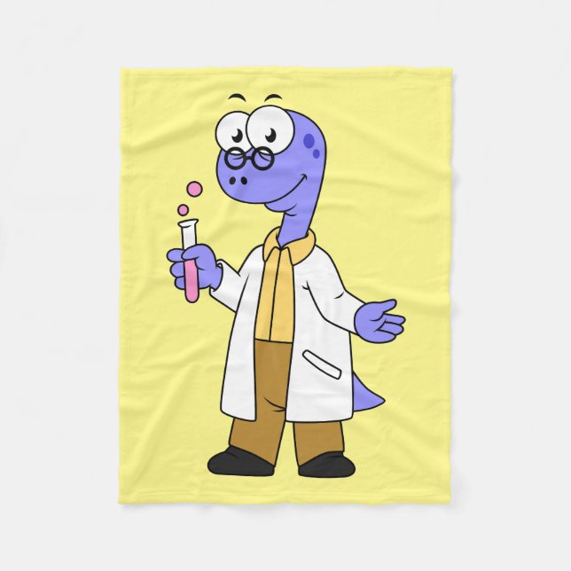 Illustration eines Brontosaurus-Chemisten. Fleecedecke (Vorderseite)