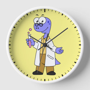 Illustration eines Brontosaurus-Chemisten. Uhr