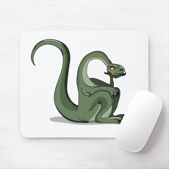 Illustration eines Cartoon Brontosaurus Denken. Mousepad (Mit Mouse)