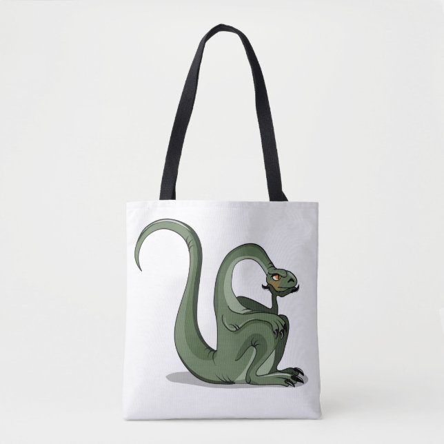 Illustration eines Cartoon Brontosaurus Denken. Tasche (Vorderseite)