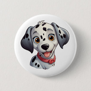 Illustration eines Cartoon-Hundes Button