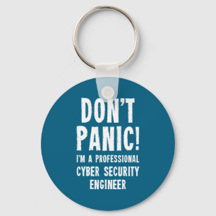 Illustration eines Cyber-Sicherheitsingenieurs Schlüsselanhänger
