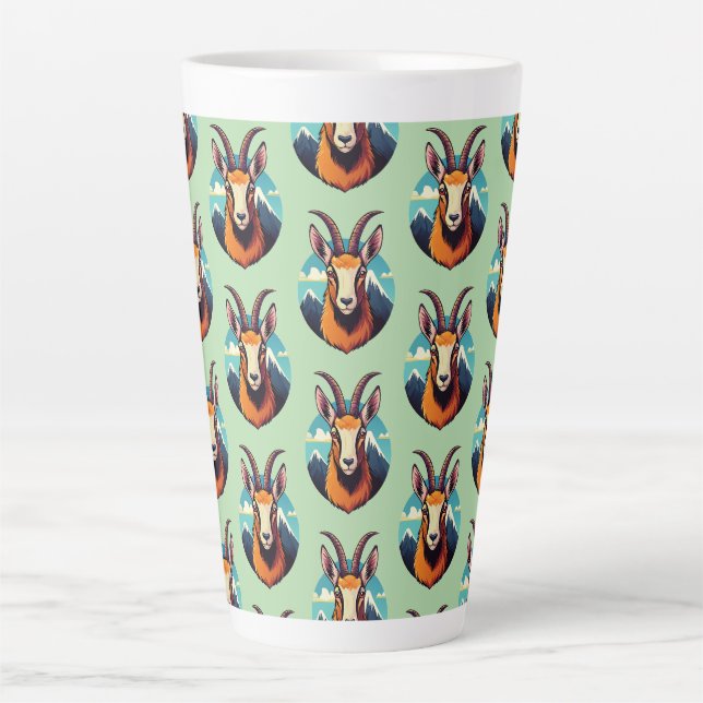 Illustration eines Gämsekopfes Milchtasse (Vorderseite)