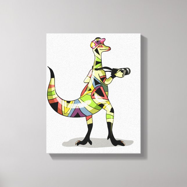 Illustration eines Iguanodon-Fotografen. Leinwanddruck (Vorderseite)