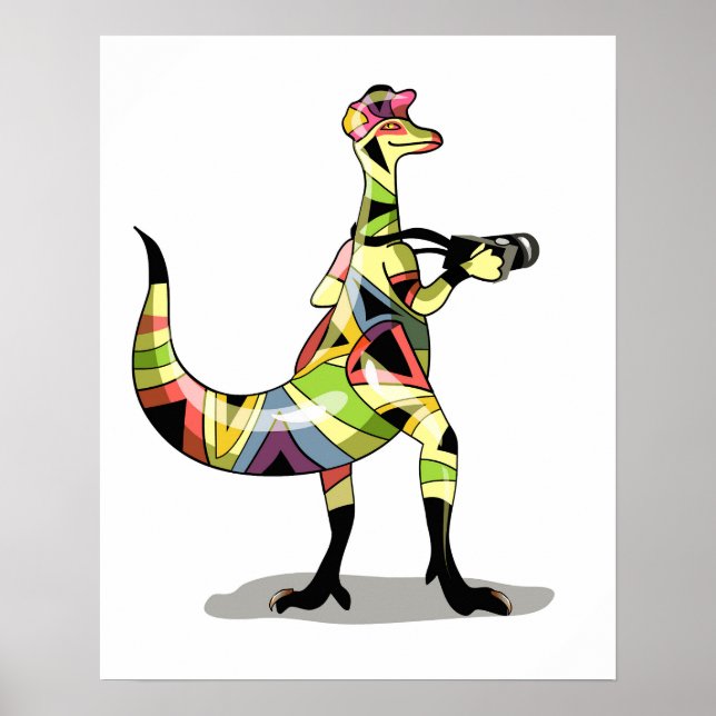 Illustration eines Iguanodon-Fotografen. Poster (Vorne)