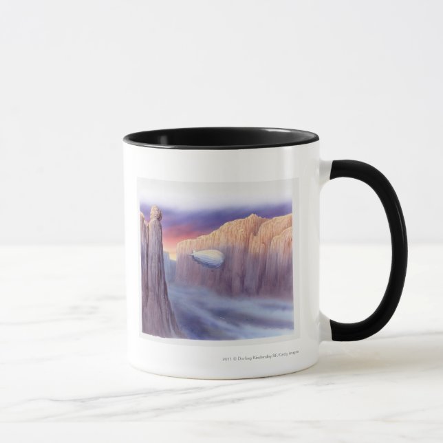 Illustration eines Luftschiffreisens Tasse (Rechts)