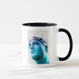 Illustration eines Mannes, der eine Kappe der Tasse