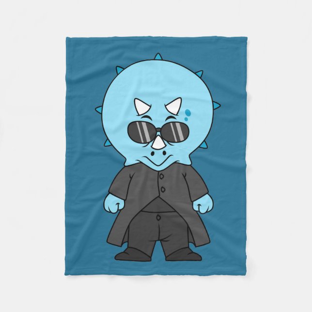 Illustration eines Matrix-Triceratops. Fleecedecke (Vorderseite)