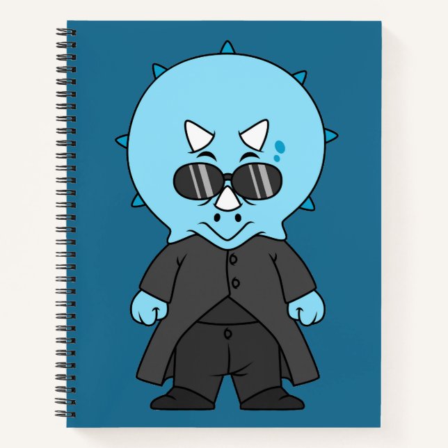 Illustration eines Matrix-Triceratops. Notizbuch (Vorderseite)