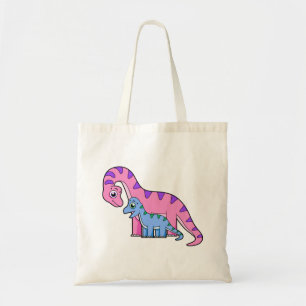 Illustration eines Mutter-Kind-Brachiosaurus. Tragetasche