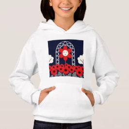 Illustration eines nächtlichen Gartens Hoodie