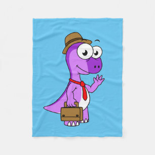 Illustration eines Pachycephalosaurus-Geschäftsman Fleecedecke