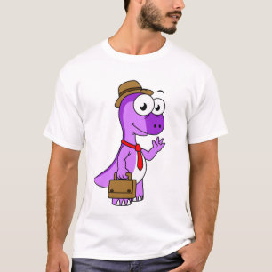 Illustration eines Pachycephalosaurus-Geschäftsman T-Shirt