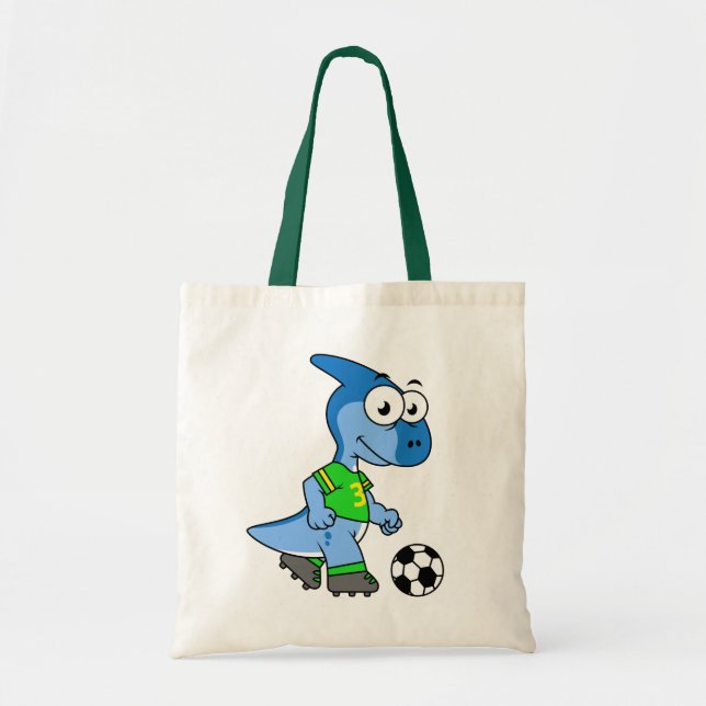Illustration eines Parasaurolophus, der Fußball sp Tragetasche (Vorne)