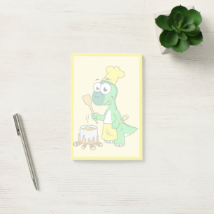 Illustration eines Parasaurolophus-Dinosaurier-Koc Post-it Klebezettel