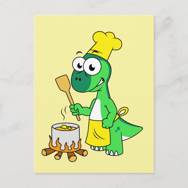 Illustration eines Parasaurolophus-Dinosaurier-Koc Postkarte (Vorderseite)