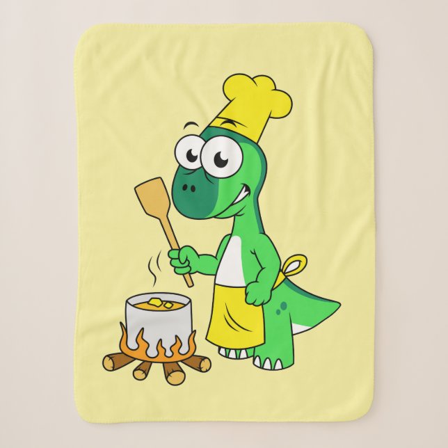 Illustration eines Parasaurolophus-Dinosaurier-Koc Sherpadecke (Vorderseite)