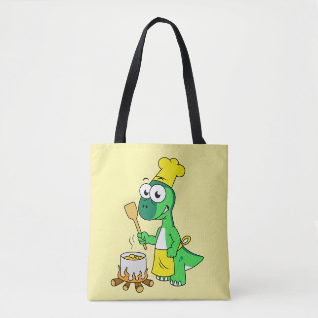 Illustration eines Parasaurolophus-Dinosaurier-Koc Tasche (Vorderseite)