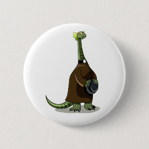 Illustration eines Plateosaurus, der als Priester  Button