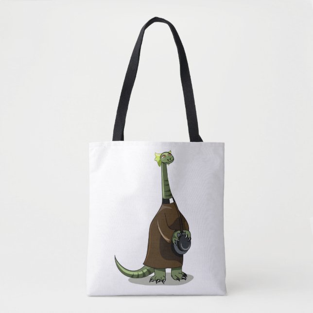 Illustration eines Plateosaurus, der als Priester  Tasche (Vorderseite)
