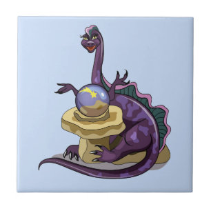 Illustration eines Plateosaurus Fortune Teller. Fliese