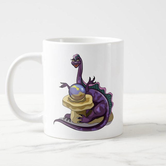 Illustration eines Plateosaurus Fortune Teller. Jumbo-Tasse (Links)
