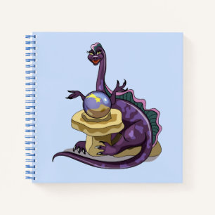 Illustration eines Plateosaurus Fortune Teller. Notizbuch