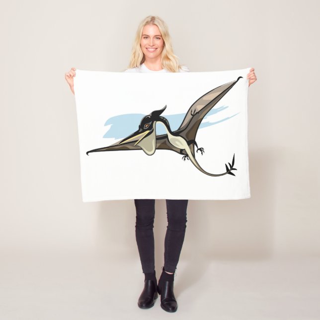 Illustration eines Pteranodon Dinosauriers. Fleecedecke (Beispiel)