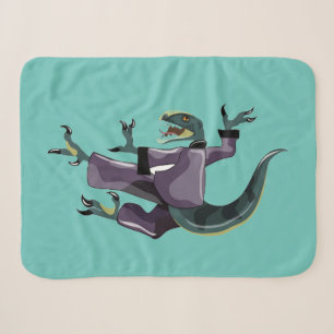 Illustration eines Raptor Darstellend Karate. Sherpadecke
