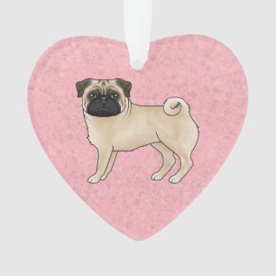 Illustration eines Rehpug-Hundes mit individuellem Ornament