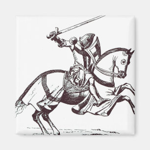 Illustration eines Ritters Templar Magnet