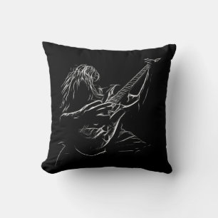 Illustration eines Rockmusikers Kissen
