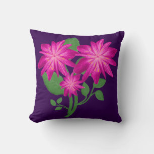 Illustration eines rosa Blumenstraußes Handgezei Kissen