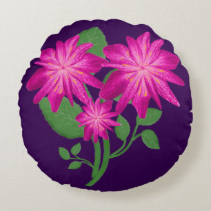 Illustration eines rosa Blumenstraußes Handgezei Rundes Kissen