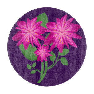 Illustration eines rosa Blumenstraußes Handgezei Schneidebrett
