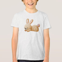 Illustration eines schlafenden Hasen Tri-Blend Shirt