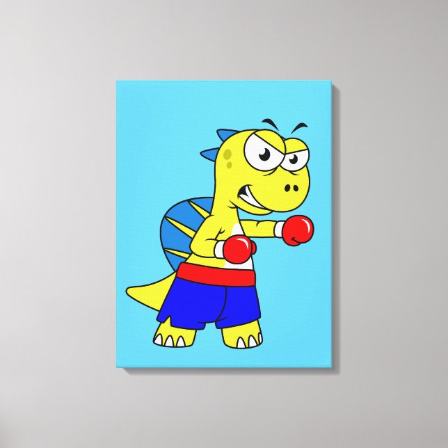 Illustration eines Spinosaurus-Boxens. Leinwanddruck (Vorderseite)